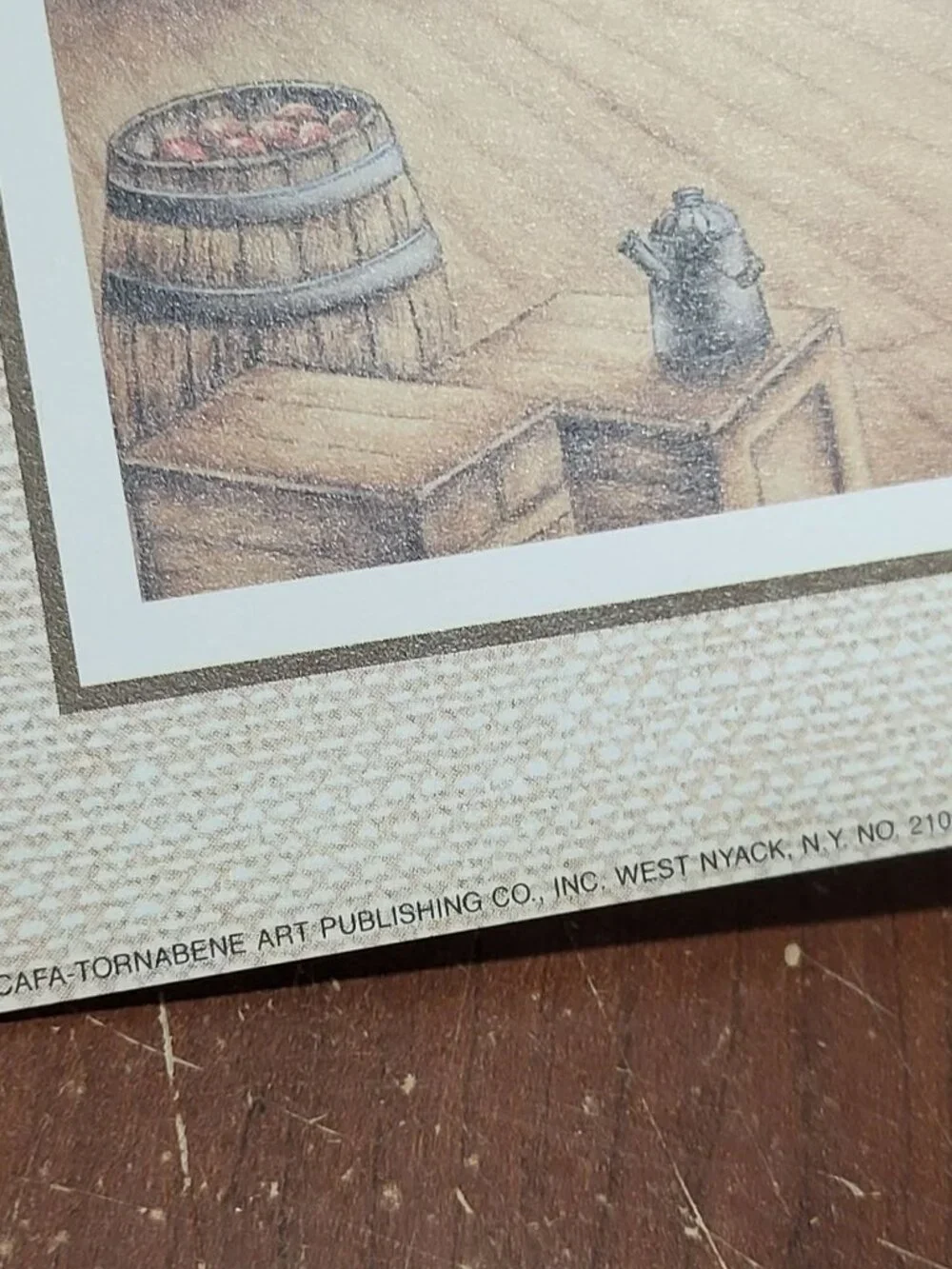 Vintage Unframed Country Store Interior Art Print Kay Lamb Shannon 1987